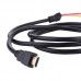 Cabo HDMI x 3RCA 1,5 Mts para PS3 Le-6616 It Blue - Preto